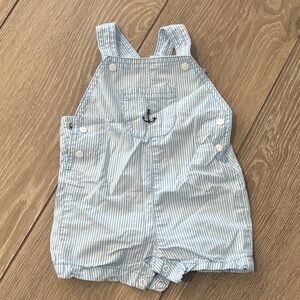 Carter's Light Blue Striped Overalls